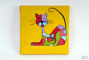 Καδράκι "chat coloré"